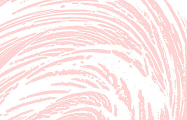 Grunge texture. Distress pink rough trace. Gracefu