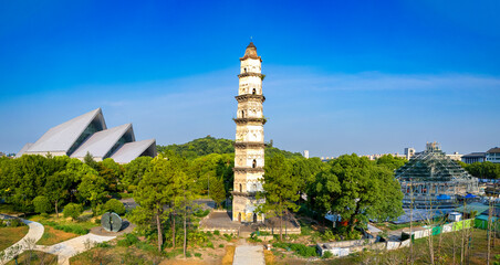 The Grand Tower of Shaoxing City Square, Zhejiang province, China