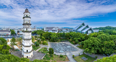 The Grand Tower of Shaoxing City Square, Zhejiang province, China