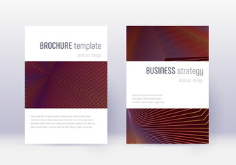 Minimalistic cover design template set. Orange abs