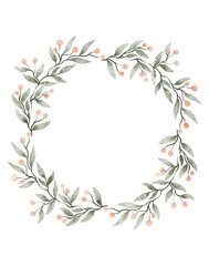Floral wreath watercolor 