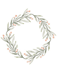 Floral wreath watercolor 