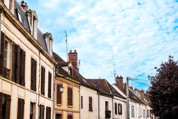 Obraz premium Street view of Sens in France