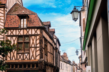 Street view of old village Sens in France © ilolab