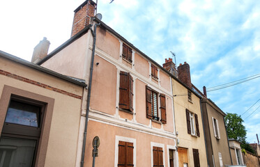 Street view of old village Sens in France