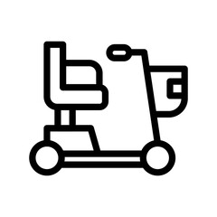 scooter line icon illustration vector graphic