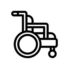 wheelchair line icon illustration vector graphic