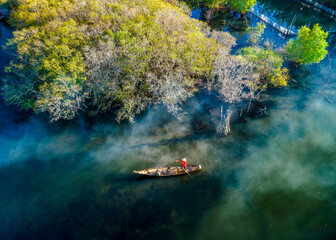 Amazing scenery in Ru Cha mangroves in Hue city, Vietnam.