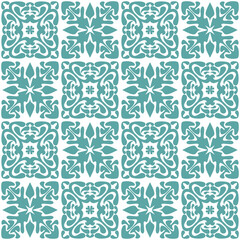 Azulejo seamless pattern stylish trendy ceramic tile design element for kitchen backsplash