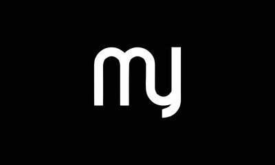 MY logo design template vector illustration