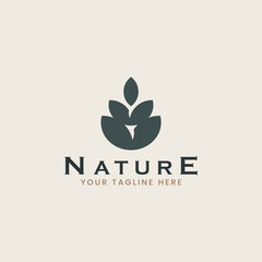 Nature Leaf Logo Template. Universal creative premium symbol. Vector sign icon logotype
