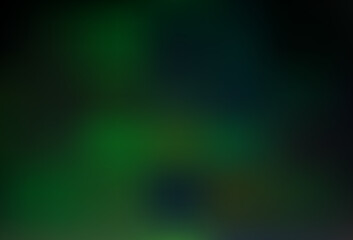Dark Green vector abstract blurred background.