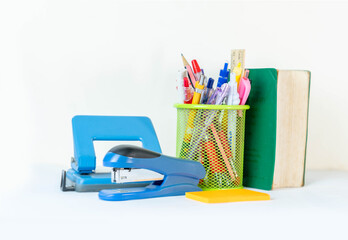 Stationary on isolate white background..