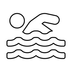 Obraz premium Swimming icon