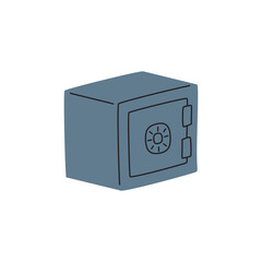 Safe deposit box vector. 3d illustration for Business, Finance, Money, Safe