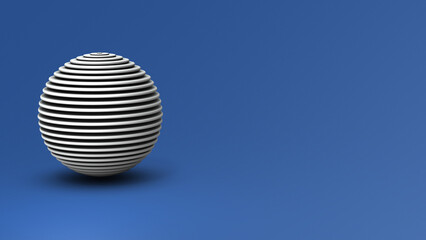 緯線でスライスされたボール。緯線でカットされた地球儀を表す抽象的なコンセプト。