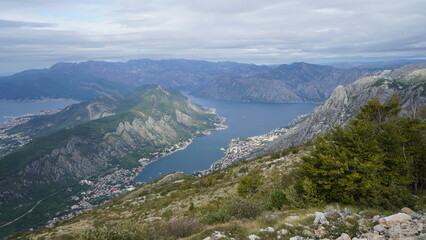 Fototapeta na wymiar view on the bay of kotor, Montenegro, Europe 