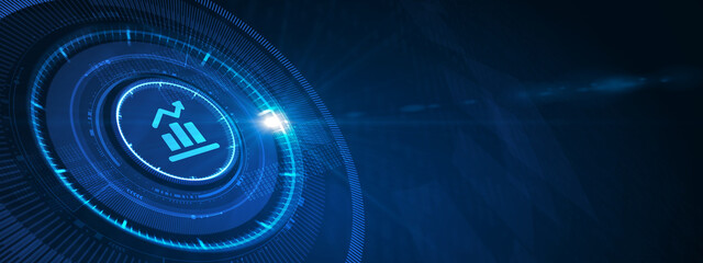 Business, Technology, Internet and network concept. Financial Graph. Stock Market chart. Forex Investment. 3d illustration