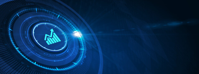 Business, Technology, Internet and network concept. Financial Graph. Stock Market chart. Forex Investment. 3d illustration