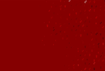 Light red vector texture with male, female icons.