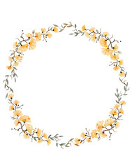 Floral wreath watercolor 