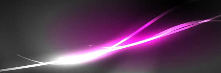Neon glowing fluid wave lines, magic energy space light concept, abstract background wallpaper design