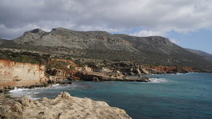 petrified trees in geopark of agios nikolaos, peleponnes, Greece