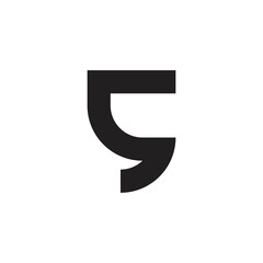 letter s simple geometric line logo vector