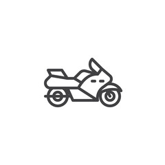 Police motorcycle line icon
