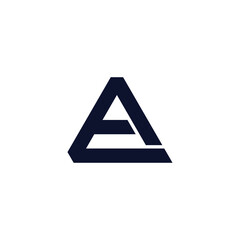 letter ta triangle geometric simple logo vector