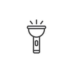 Flashlight line icon