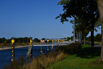 Locks at the River Weser in the Village Etelsen, Langwedel, Lower Saxony