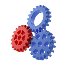 Zahnr&auml;der greifen ineinander symbolisch