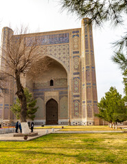 Fototapeta premium Bibi Khanum cathedral mosque. Samarkand city, Uzbekistan.