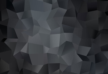 Dark Black vector abstract polygonal cover.