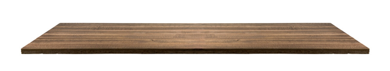 Wood Table Doard Isolated, Long Wooden Desk Mockup