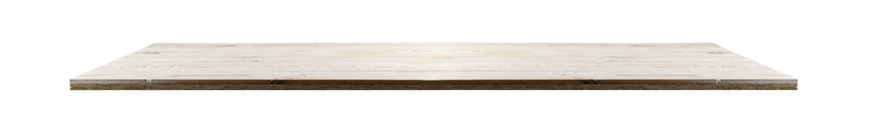 Wood Table Doard Isolated, Long Wooden Desk Mockup