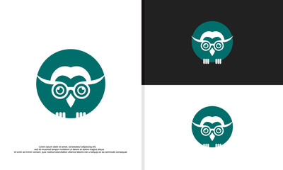 logo illustration vector graphic of owl geek