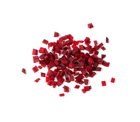 Beetroot Cubes Isolated