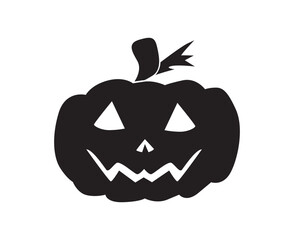 halloween pumpkin head  silhouette