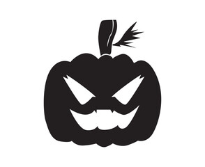 halloween pumpkin head  silhouette