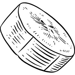 Hand drawn Banana Sketch Illustration