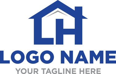 LH-real-estate-and-property-logo-design-vector