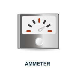 Ammeter icon. 3d illustration from measuring collection. Creative Ammeter 3d icon for web design, templates, infographics and more
