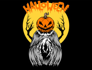 halloween pumpkin tshirt design