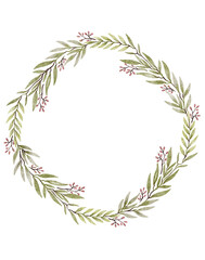 Floral wreath watercolor 