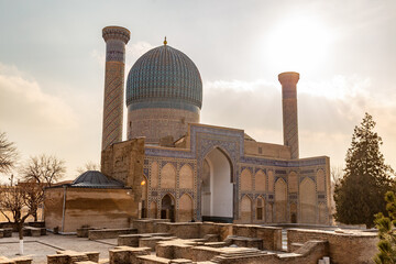 Fototapeta na wymiar Gur Emir mausoleum. Samarkand city, Uzbekistan.