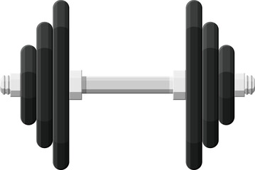 Rubber and metal weights, dumbbell for bench
