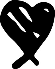 heart vector design illustration isolated on transparent background