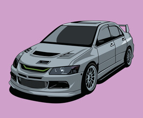 modified speed car illustration vector design © Wisnu Bayu Aji